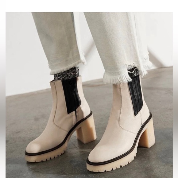 Chunky Heel Free people leather boots - Picture 4 of 17